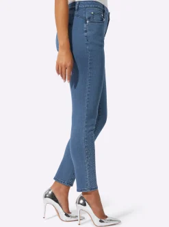 5-Pocket-Jeans mit Glitzersteinchen