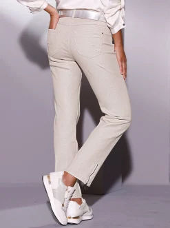 5-Pocket-Jeans mit glänzender Beschichtung