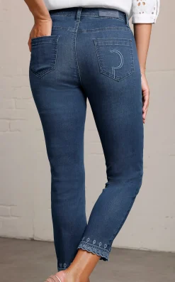 5-Pocket-Jeans mit Lochstickerei