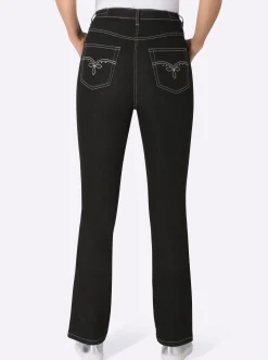 5-Pocket-Jeans mit Stickerei-Motiv