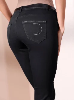5-Pocket-Jeans mit Strass-Applikation