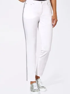 5-Pocket-Jeans mit streckenden Galonstreifen