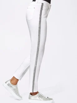 5-Pocket-Jeans mit streckenden Galonstreifen