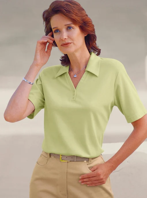 Poloshirt mit Druckknopf-Leiste