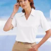 Poloshirt mit Druckknopf-Leiste