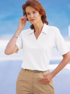 Poloshirt mit Druckknopf-Leiste