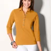 Poloshirt mit langer Knopfleiste
