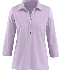 Poloshirt mit langer Knopfleiste