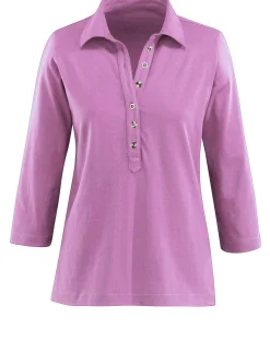 Poloshirt mit langer Knopfleiste