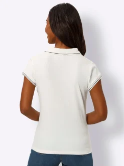 Poloshirt mit Ripp-Struktur