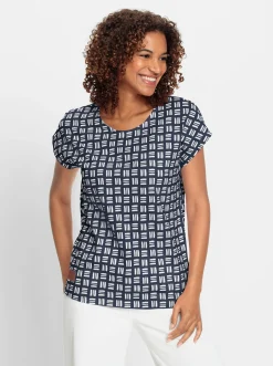 Print-Shirt aus reiner Baumwolle
