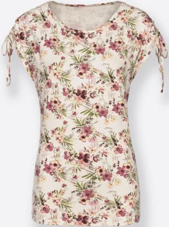 Print-Shirt mit Bändern an den Schultern
