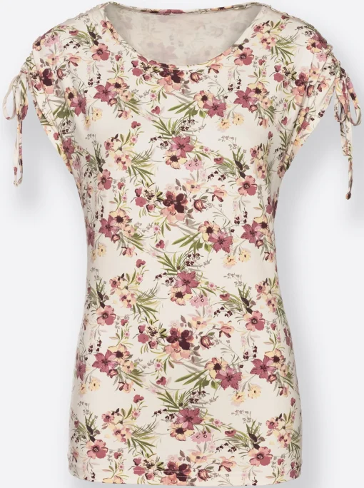 Print-Shirt mit Bändern an den Schultern