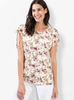 Print-Shirt mit Bändern an den Schultern