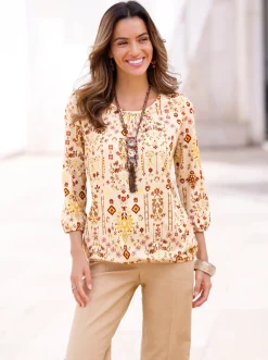 Print-Shirt mit Ethno-Druck