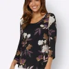 Print-Shirt mit floralem Muster