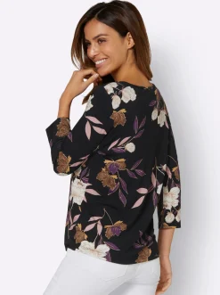 Print-Shirt mit floralem Muster