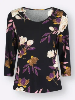Print-Shirt mit floralem Muster