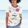 Print-Shirt mit Lettering