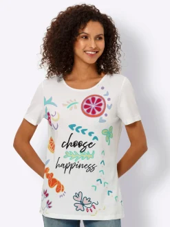 Print-Shirt mit Lettering