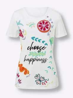 Print-Shirt mit Lettering