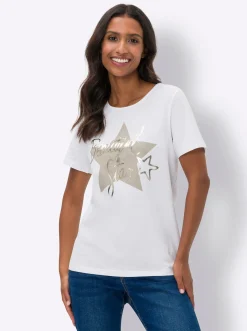 Print-Shirt mit Stern-Print