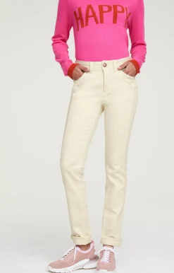Röhrenjeans mit Power-Mesh-Einsatz