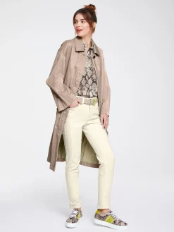 Röhrenjeans mit Power-Mesh-Einsatz