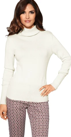 Rollkragenpullover mit Kaschmir-Anteil