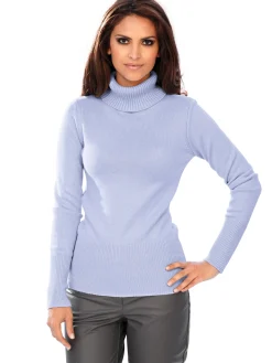 Rollkragenpullover mit Kaschmir-Anteil