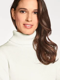Rollkragenpullover mit Kaschmir-Anteil