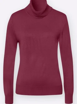 Rollkragenpullover mit Ripp-Bündchen