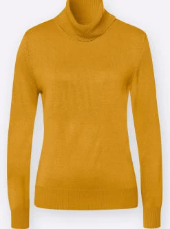 Rollkragenpullover mit Ripp-Bündchen
