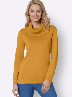 Rollkragenpullover mit Schlitz hinten