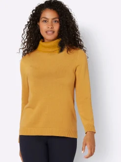 Rollkragenpullover mit Seitenschlitzen