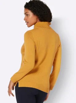 Rollkragenpullover mit Seitenschlitzen