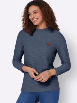 Rollkragenshirt aus Jacquard-Strick