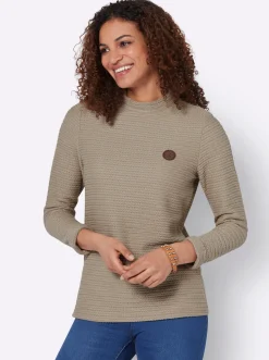 Rollkragenshirt aus Jacquard-Strick