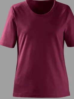 Rundhalsshirt in geradem Schnitt