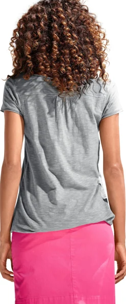 Rundhalsshirt mit Gummizug-Bund