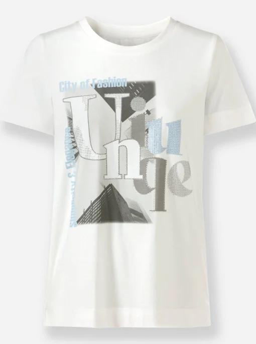 Rundhalsshirt mit Lettering-Motiv