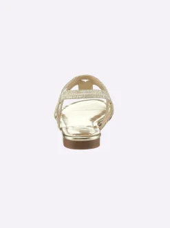 Sandale im Metallic-Look