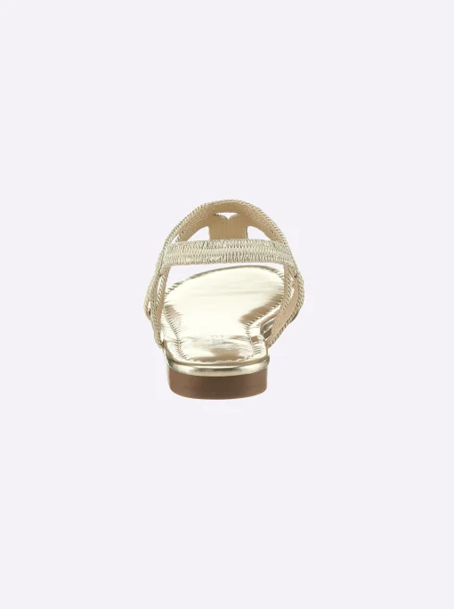 Sandale im Metallic-Look