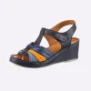Sandalette ganz aus Leder