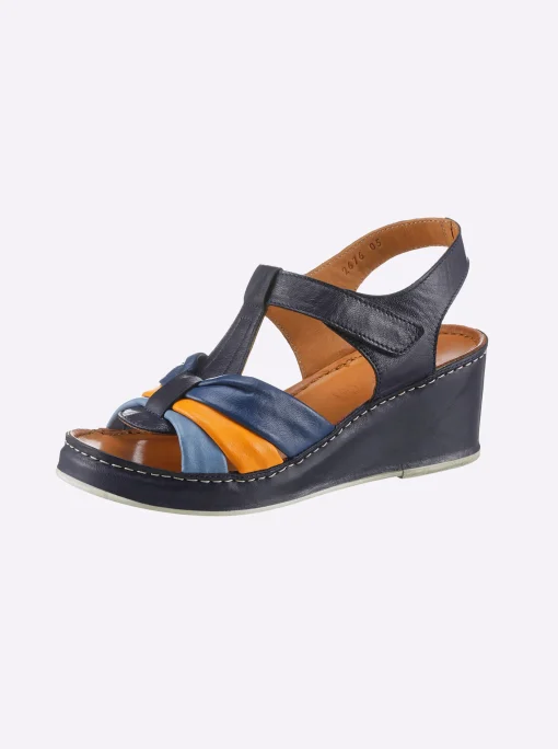 Sandalette ganz aus Leder