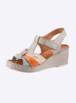 Sandalette ganz aus Leder