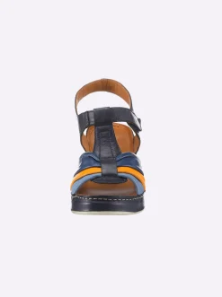 Sandalette ganz aus Leder