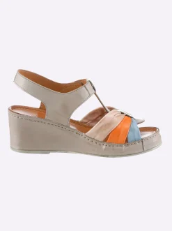 Sandalette ganz aus Leder