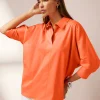 Schlupfbluse im Oversized-Style