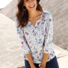 Schlupfbluse mit Spitzen-Details